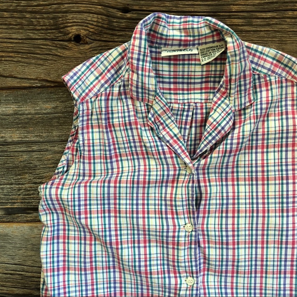 Vintage Plaid Sleeveless